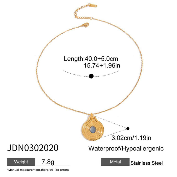 Ocean Design Stainless Steel Earrings Ring Necklace