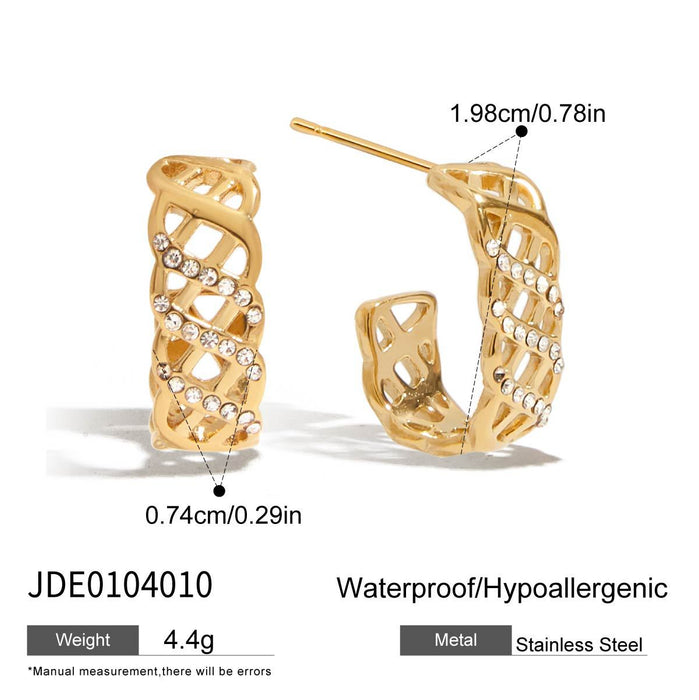 Stainless steel mesh earrings