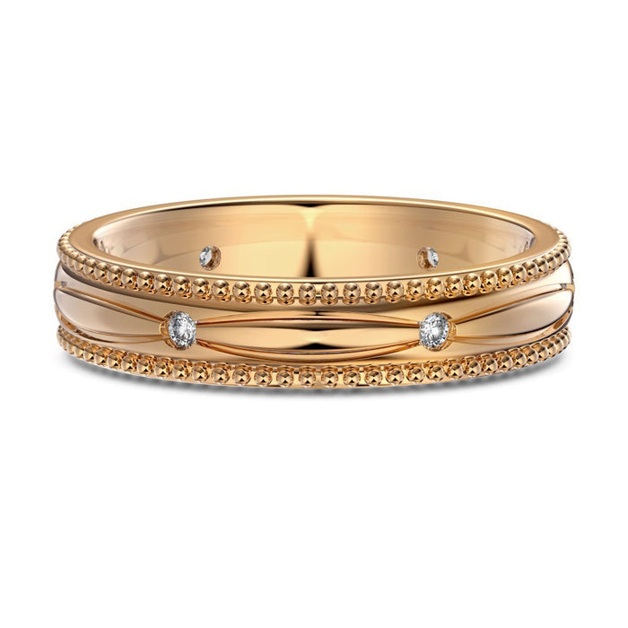 S925 Sterling Silver Plain Silver Male and Female Couple Ring-1