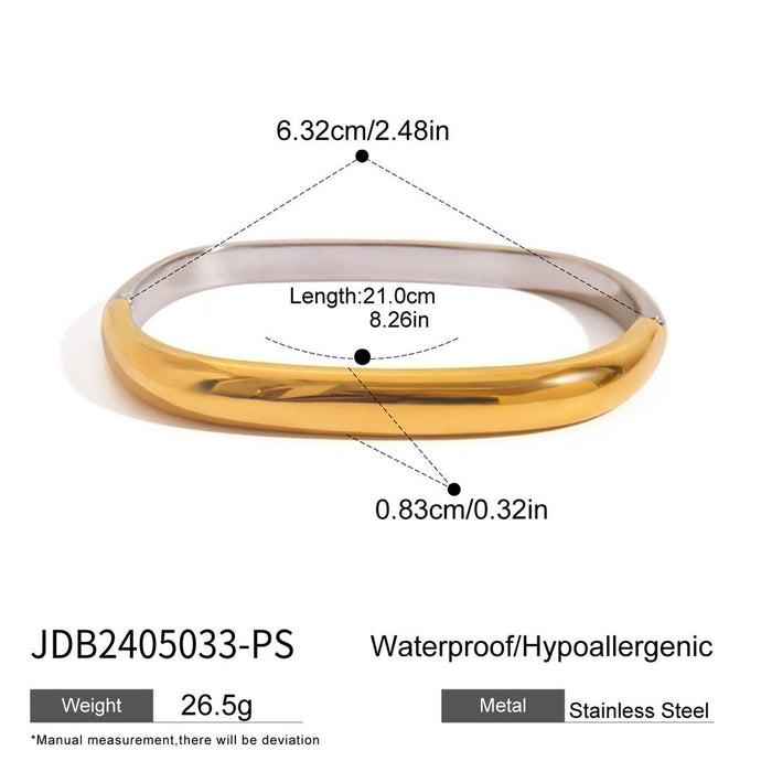 Stainless steel square buckle bracelet