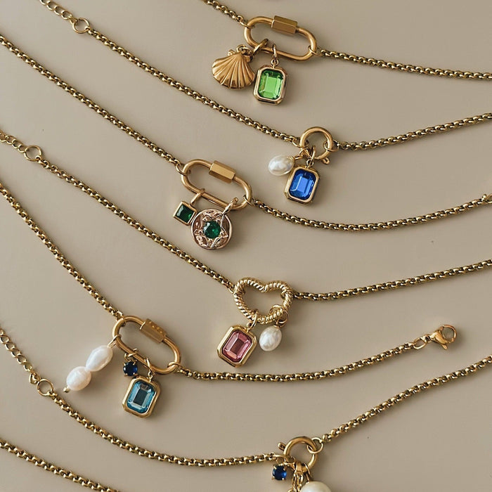 Color 12 Birthstone DIY Pendant Necklace
