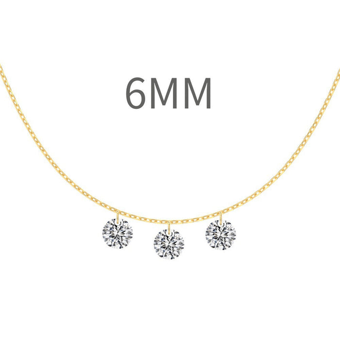 S925 Sterling Silver Tassel Oval Water Drop Wedding Necklace