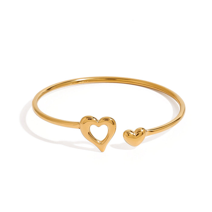 Stainless steel love opening bracelet