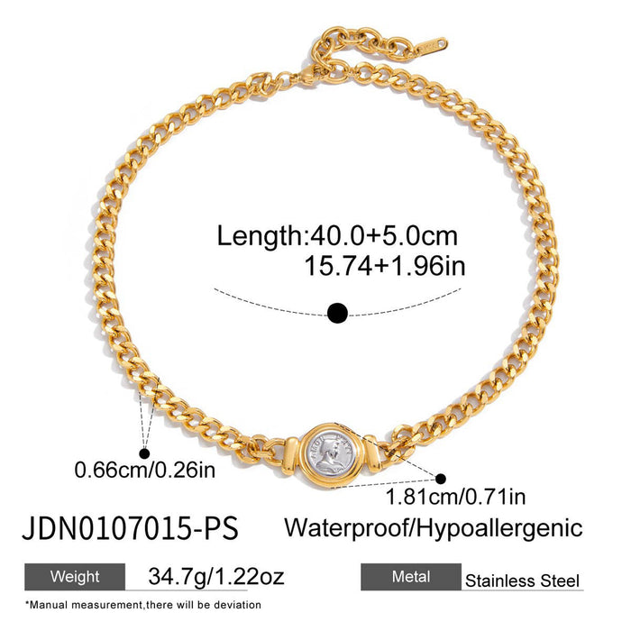 Coin Titanium Steel Necklace