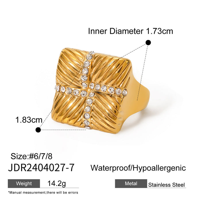 Stainless Steel Feather Threaded Ring Earrings Necklace