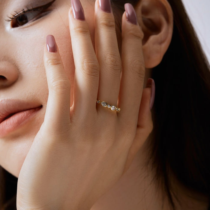 S925 Sterling Silver Water Drop Ring