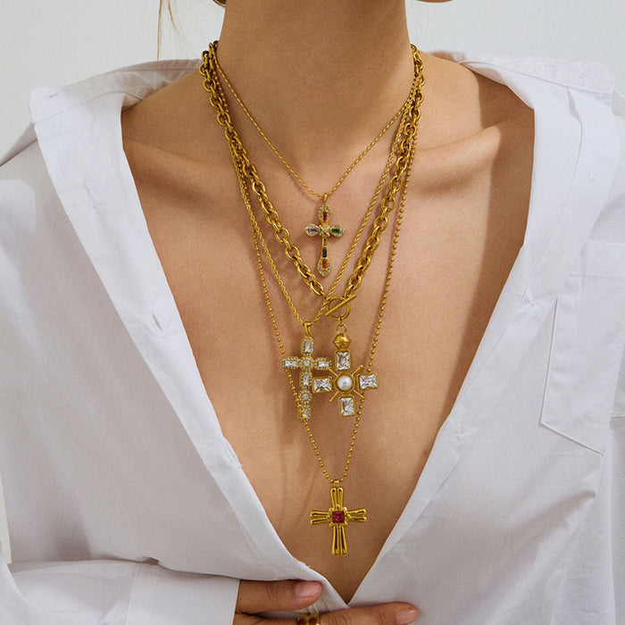 Stainless steel cross necklace