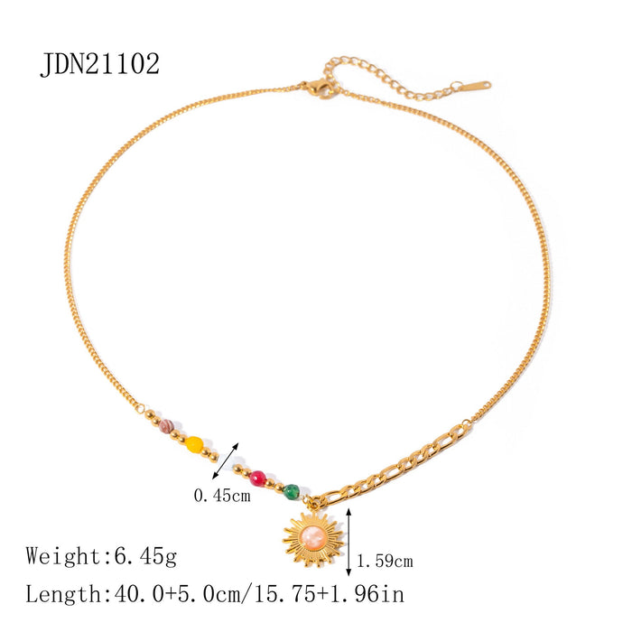 Bohemian Holiday Necklace Titanium Steel Clavicle Chain