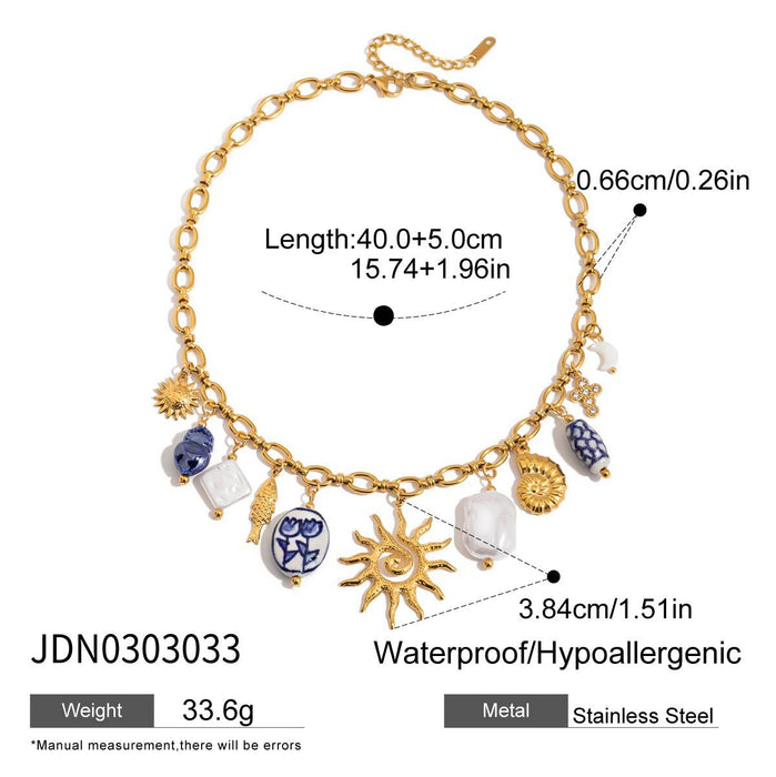 Pentagram stainless steel necklace