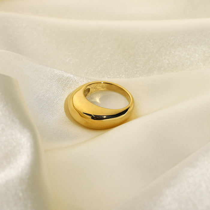 Zircon titanium steel ring