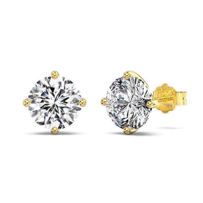 S925 Sterling Silver Gold Miniature Stud Earrings