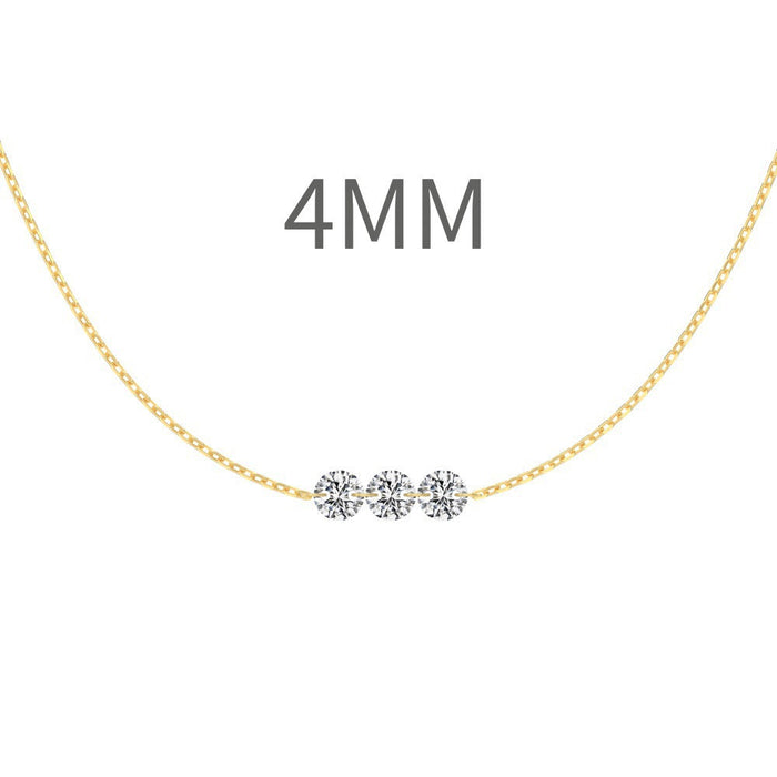 S925 Sterling Silver Tassel Oval Water Drop Wedding Necklace