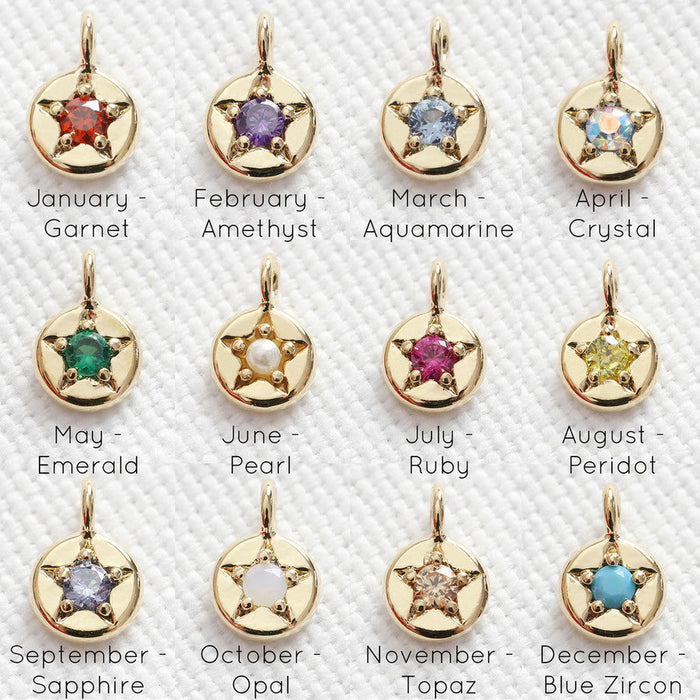Color 12 Birthstone DIY Pendant Necklace