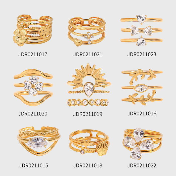 Stainless steel multi-layer stacked ring