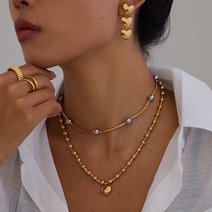 Stainless steel love necklace