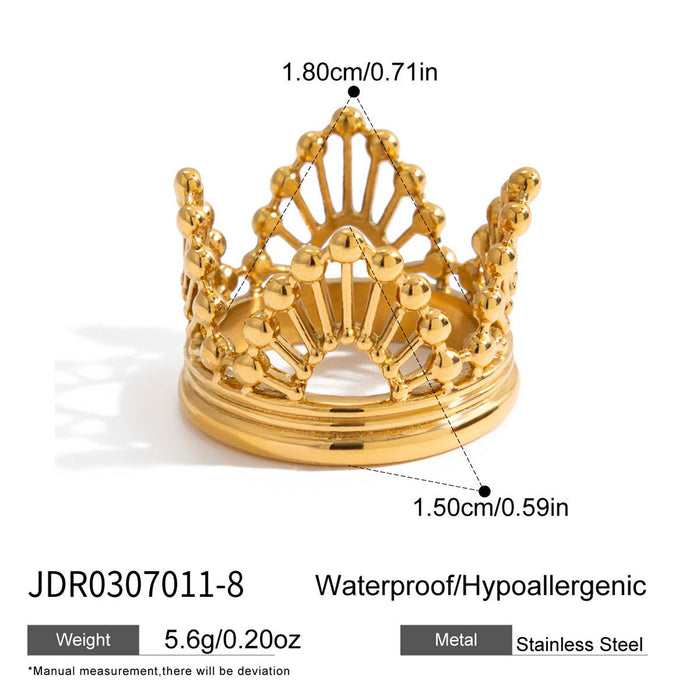 Lace Crown Hollow Stainless Steel Ring