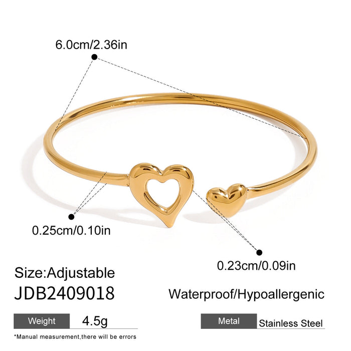 Stainless steel love opening bracelet