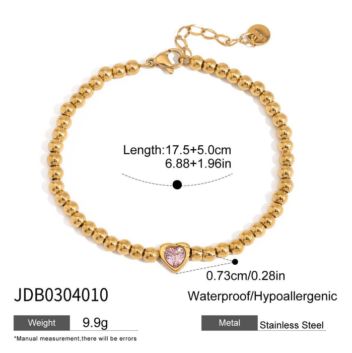 Stainless steel zircon bracelet