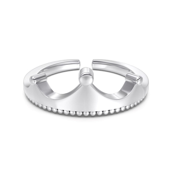 S925 Sterling Silver Vegetarian Ring Cute Stackable Open Ring
