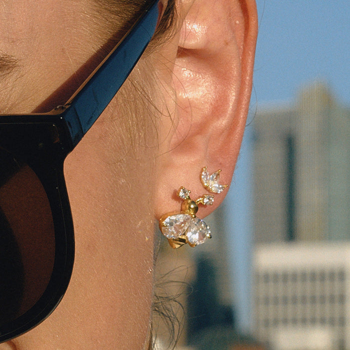 Insect series titanium steel stud earrings