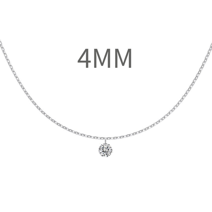 S925 Sterling Silver Tassel Oval Water Drop Wedding Necklace