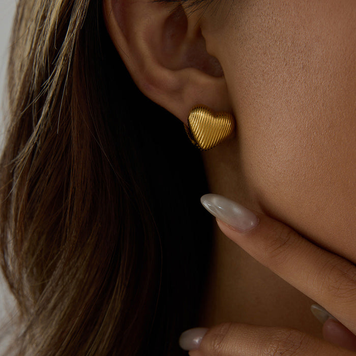Love stainless steel stud earrings
