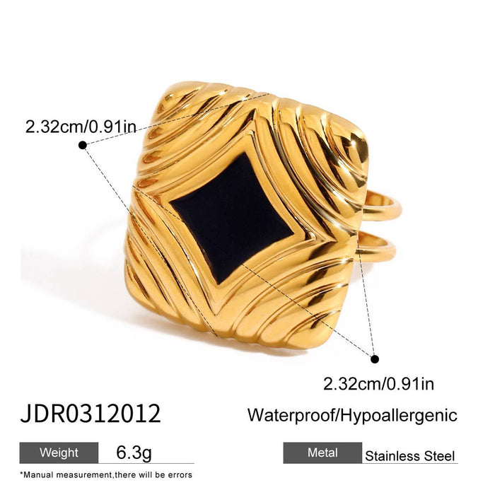 Drip stainless steel ring stud earrings