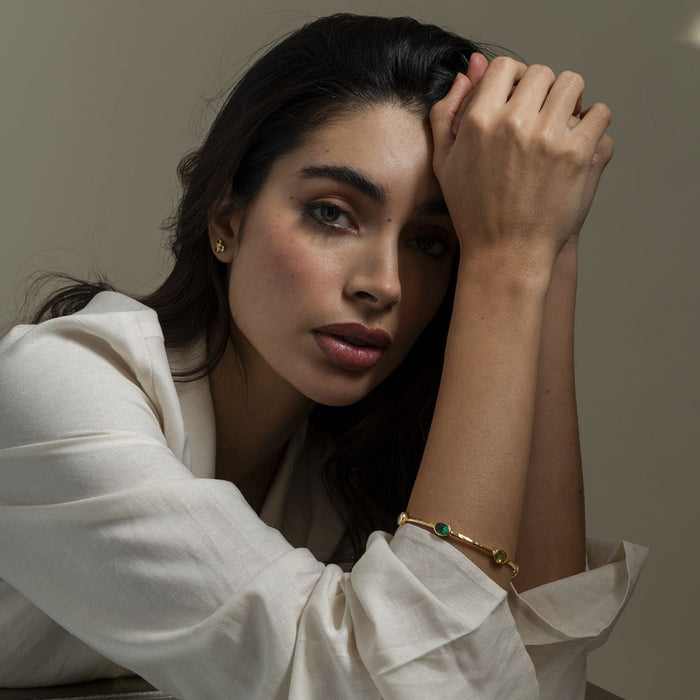 Stainless steel zircon bracelet