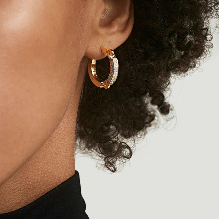 Stainless Steel Diamond Earrings