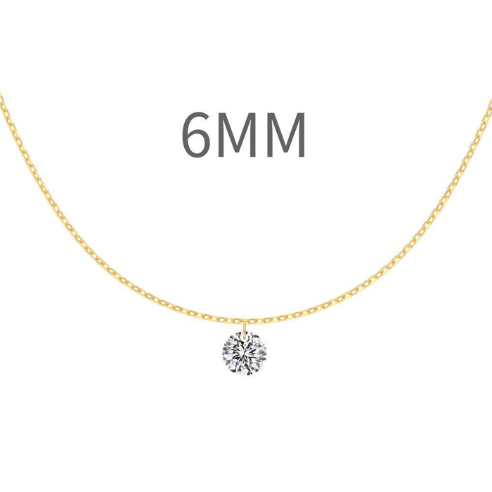 S925 Sterling Silver Tassel Oval Water Drop Wedding Necklace