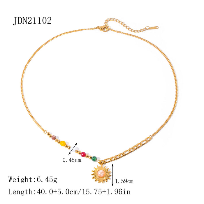 Star pendant stainless steel necklace