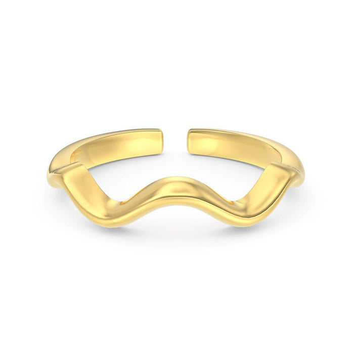 S925 Sterling Silver Vegetarian Ring Cute Stackable Open Ring