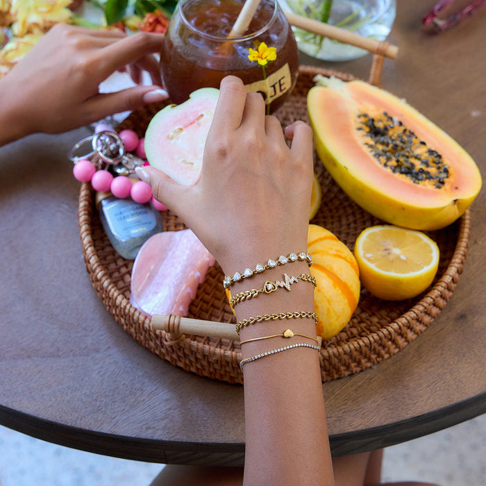 Zircon Love Double Bracelet