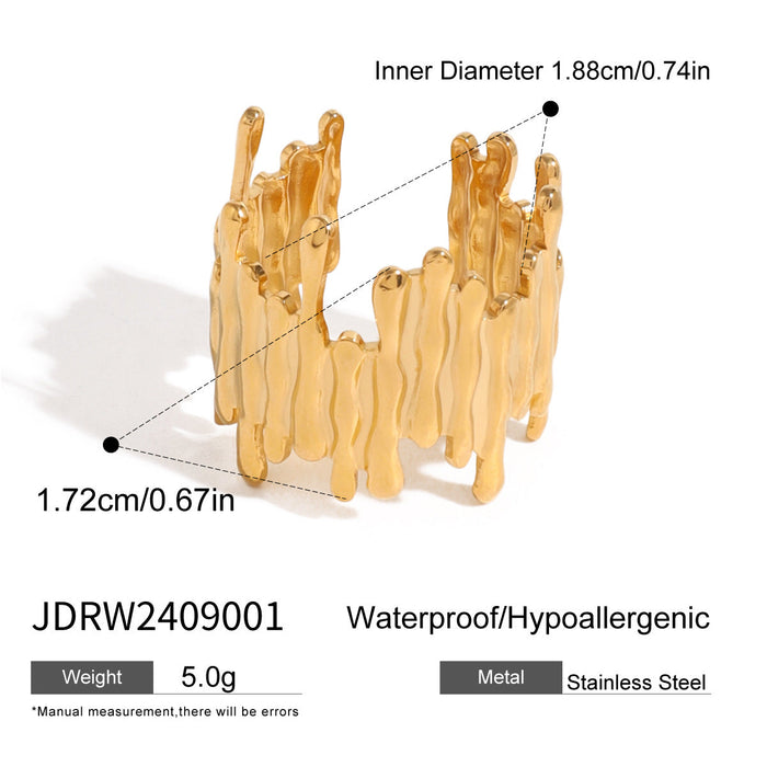 Stainless steel irregular opening ring