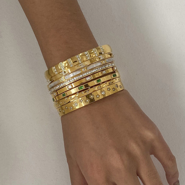 Stainless steel zircon buckle bracelet