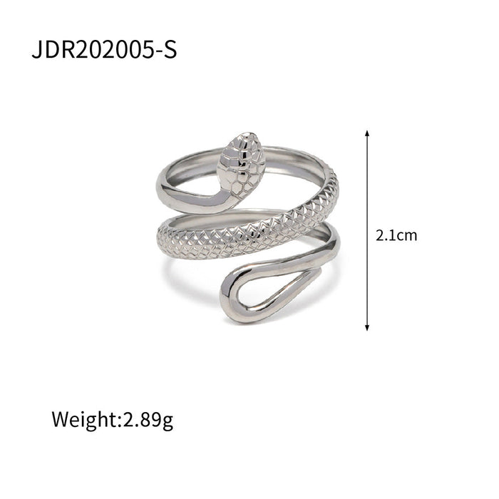 Stainless steel snake ring