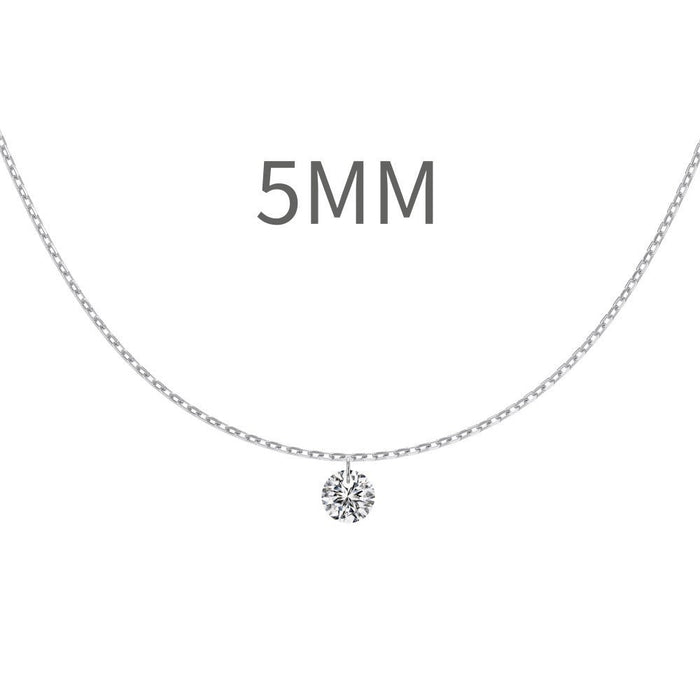 S925 Sterling Silver Tassel Oval Water Drop Wedding Necklace