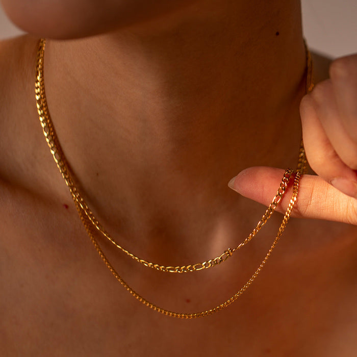 Do not fade and stack the titanium steel necklace.