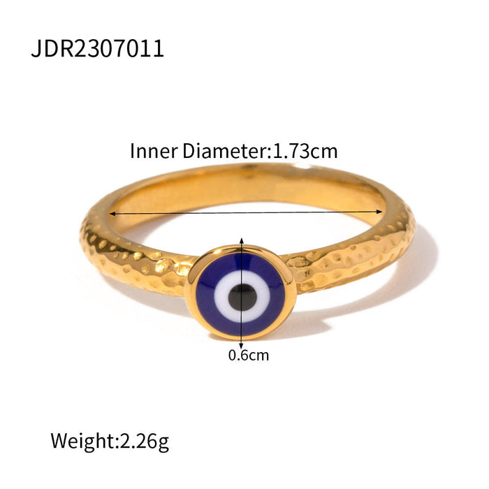 Stainless steel natural stone ring