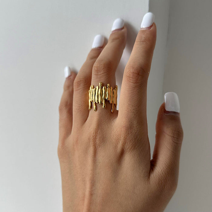 Stainless steel irregular opening ring