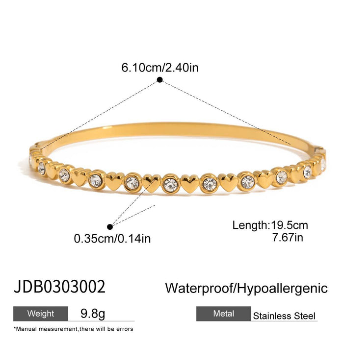 Zircon finger bracelet stainless steel bracelet
