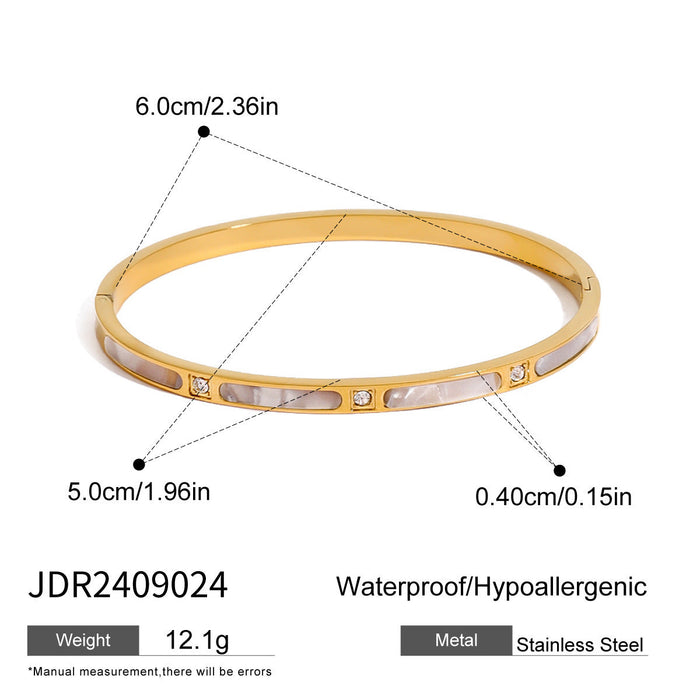 Stainless steel zircon buckle bracelet