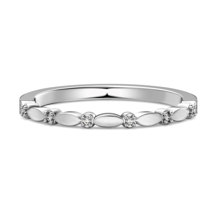 S925 Sterling Silver Plain Silver Male and Female Couple Ring-1