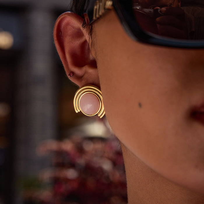 Ocean Design Stainless Steel Earrings Ring Necklace