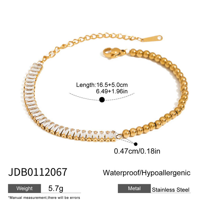 Titanium Steel Stacked Tennis Chain Bracelet