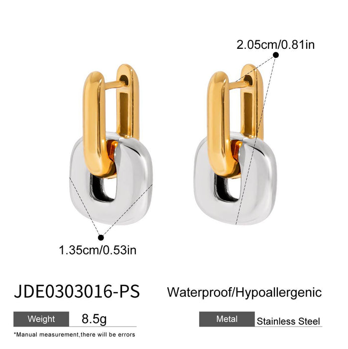 Color matching stainless steel earrings