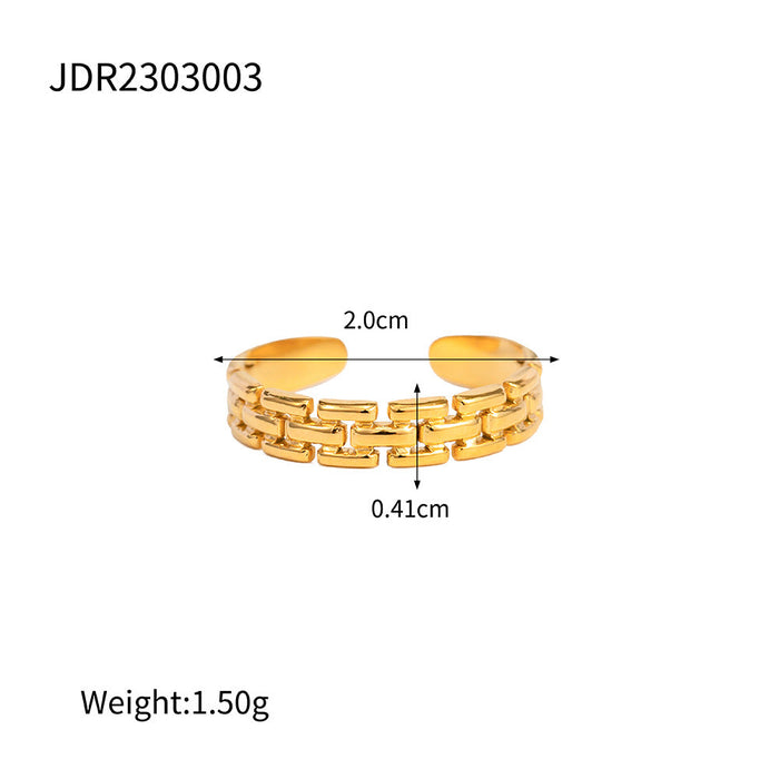 Zircon titanium steel ring