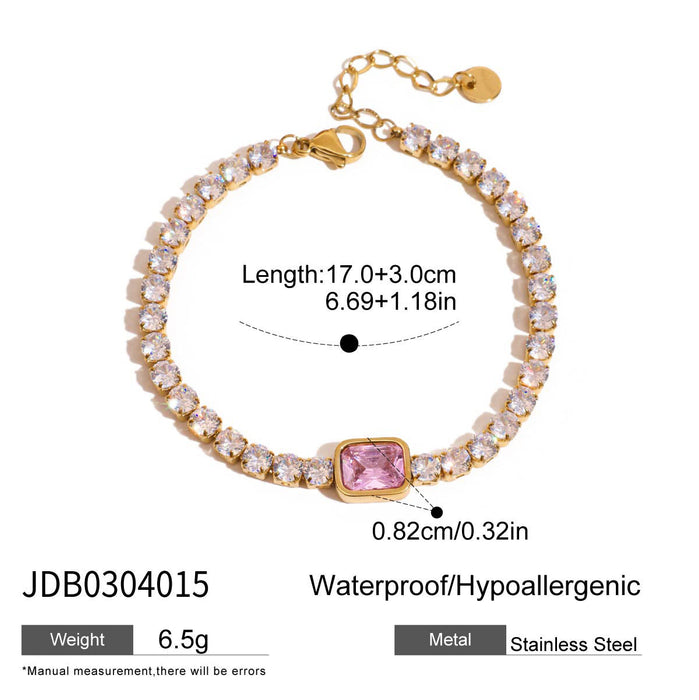 Love stainless steel zircon bracelet