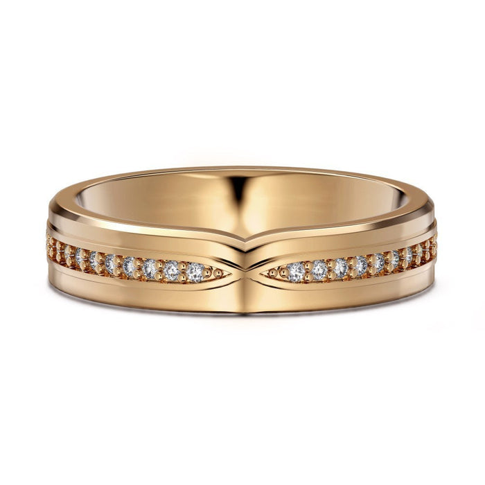 S925 Sterling Silver Plain Silver Male and Female Couple Ring-2