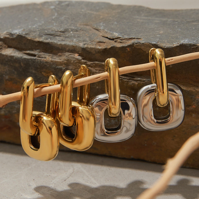 Color matching stainless steel earrings